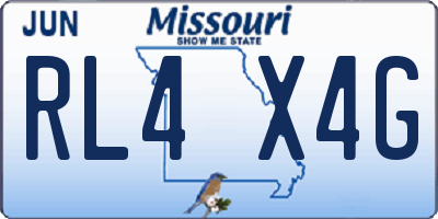 MO license plate RL4X4G