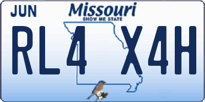 MO license plate RL4X4H