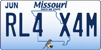 MO license plate RL4X4M