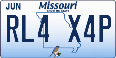 MO license plate RL4X4P