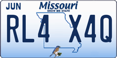 MO license plate RL4X4Q