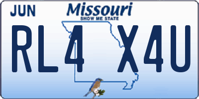 MO license plate RL4X4U