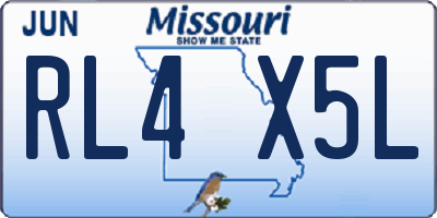 MO license plate RL4X5L