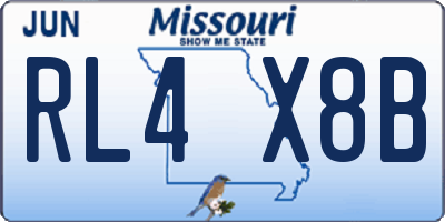 MO license plate RL4X8B