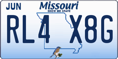 MO license plate RL4X8G
