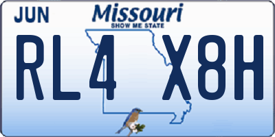 MO license plate RL4X8H