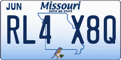 MO license plate RL4X8Q