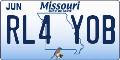 MO license plate RL4Y0B