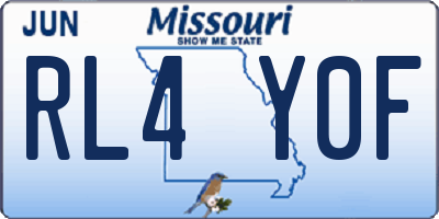 MO license plate RL4Y0F
