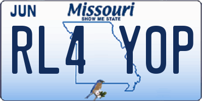 MO license plate RL4Y0P