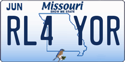 MO license plate RL4Y0R