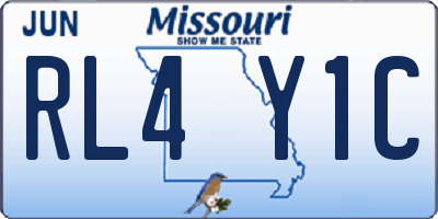 MO license plate RL4Y1C