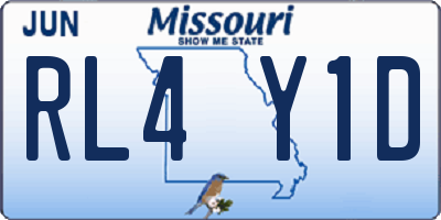 MO license plate RL4Y1D