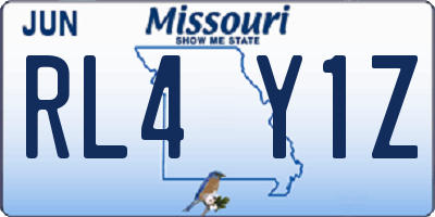 MO license plate RL4Y1Z
