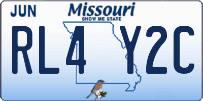 MO license plate RL4Y2C