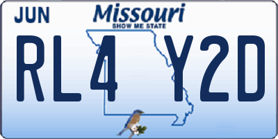 MO license plate RL4Y2D