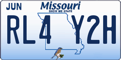 MO license plate RL4Y2H