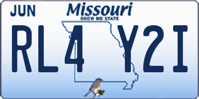 MO license plate RL4Y2I