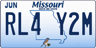 MO license plate RL4Y2M