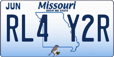 MO license plate RL4Y2R