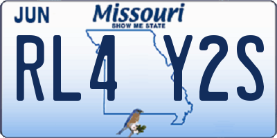 MO license plate RL4Y2S