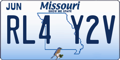 MO license plate RL4Y2V