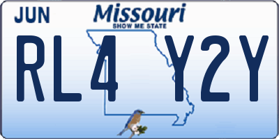 MO license plate RL4Y2Y