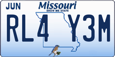 MO license plate RL4Y3M
