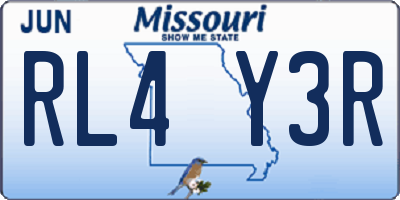 MO license plate RL4Y3R