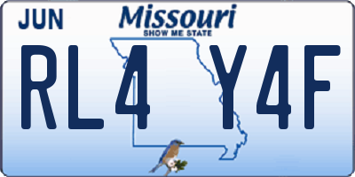 MO license plate RL4Y4F