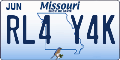 MO license plate RL4Y4K