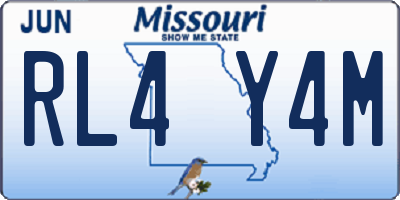 MO license plate RL4Y4M