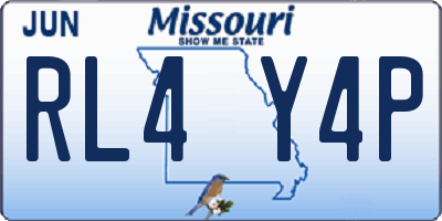 MO license plate RL4Y4P