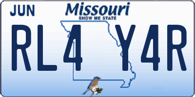 MO license plate RL4Y4R