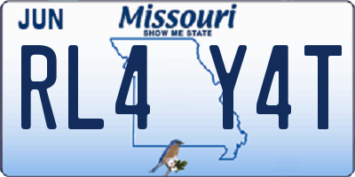 MO license plate RL4Y4T