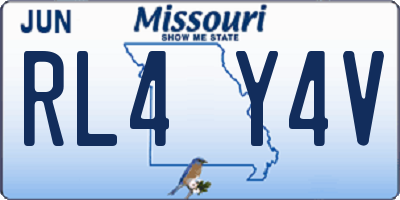 MO license plate RL4Y4V