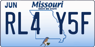 MO license plate RL4Y5F