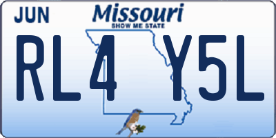 MO license plate RL4Y5L