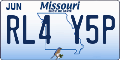 MO license plate RL4Y5P