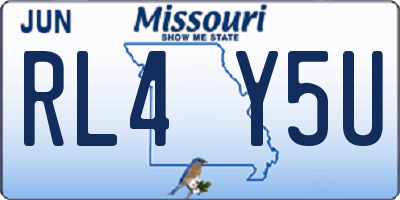 MO license plate RL4Y5U