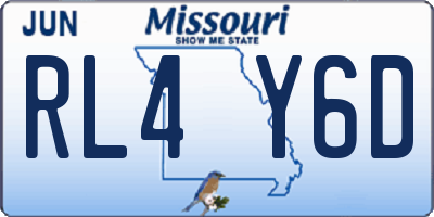 MO license plate RL4Y6D