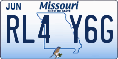 MO license plate RL4Y6G