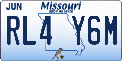 MO license plate RL4Y6M