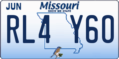 MO license plate RL4Y6O