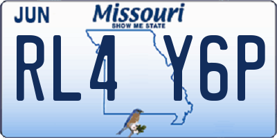 MO license plate RL4Y6P