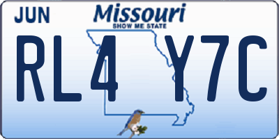 MO license plate RL4Y7C
