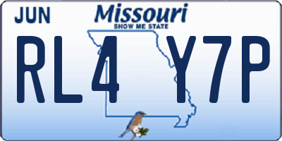MO license plate RL4Y7P