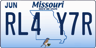 MO license plate RL4Y7R