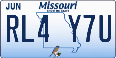 MO license plate RL4Y7U