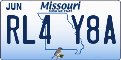 MO license plate RL4Y8A